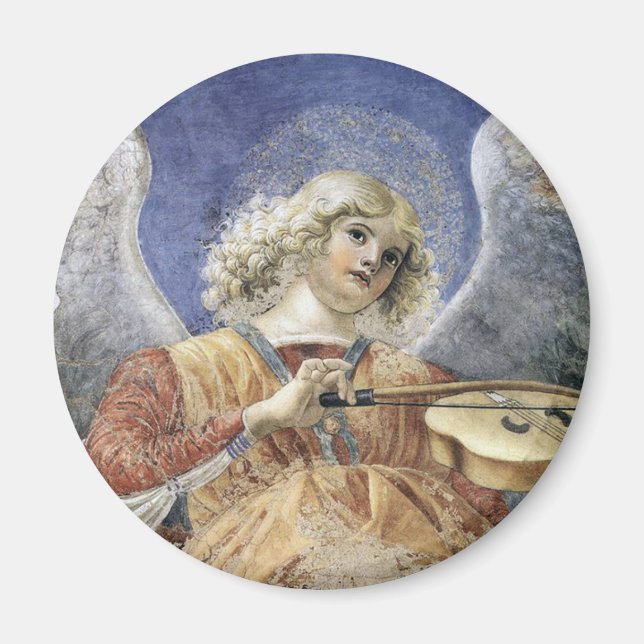 Íman Renaissance Angel Round Magnet Melozzo da Forlì (Frente)