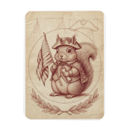 Íman Renaissance Sanguine Patriotic Squirrel Card