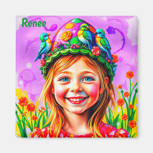 Íman RENEE ~ PÁSCOA BONNET ~ Happy Girl ~