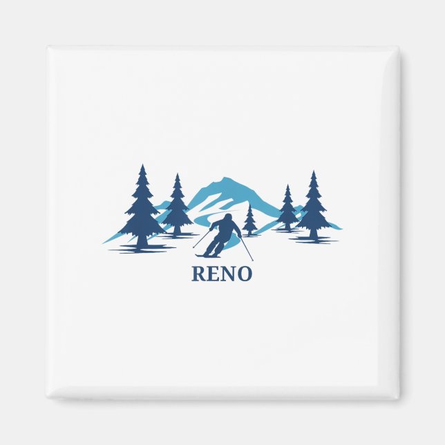 Íman Reno Nevada Ski Resort Skiier _1 (Frente)