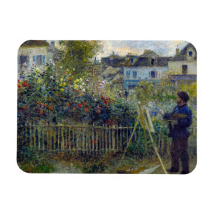 Íman Renoir - Claude Monet Pintando em seu Jardim