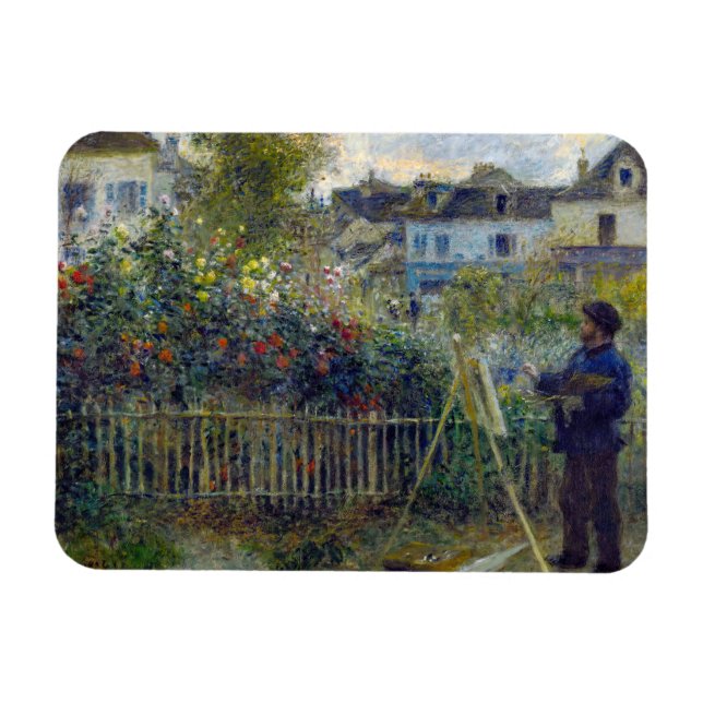 Íman Renoir - Claude Monet Pintura em seu Jardim (Horizontal)