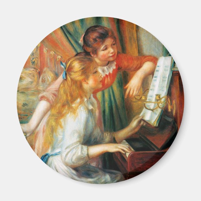 Íman Renoir Girls no Piano Magnet (Frente)