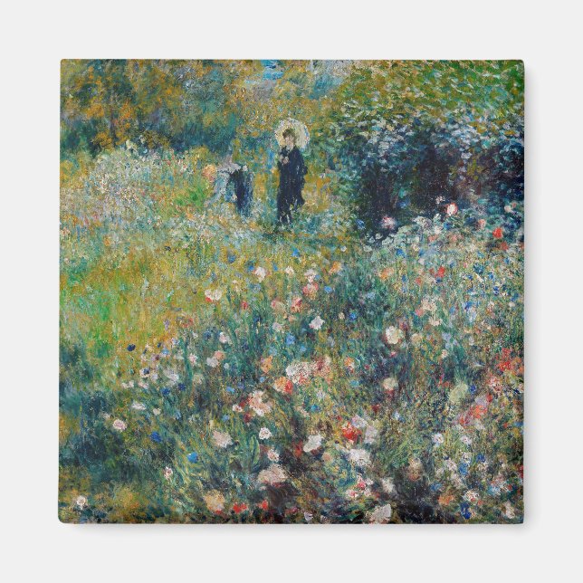 Íman Renoir - Mulher com Parasol num Jardim (Frente)