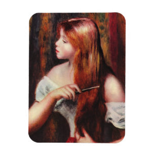 Íman Renoir Young Girl Comendo Seu Cabelo