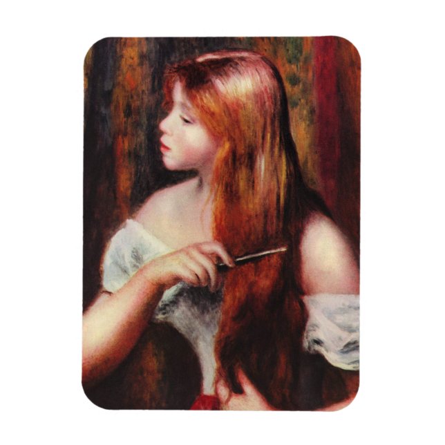 Íman Renoir Young Girl Comendo Seu Cabelo (Vertical)