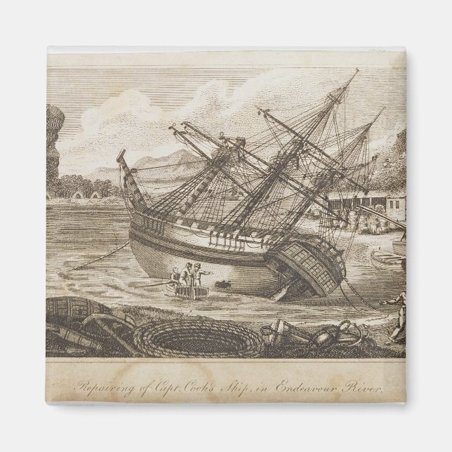 Íman Reparação do navio Capitão Cooks (Frente)