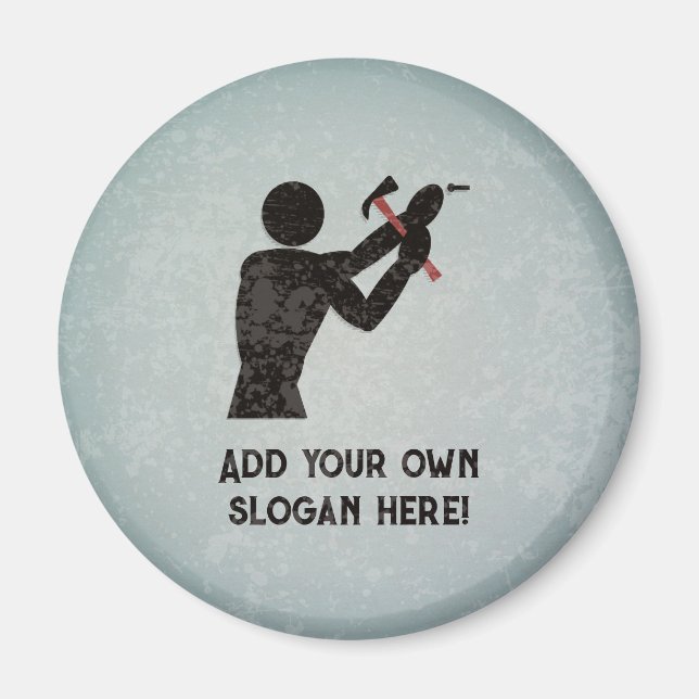 Íman Reparar Cara, Handyman, DIY King - adicionar texto (Frente)