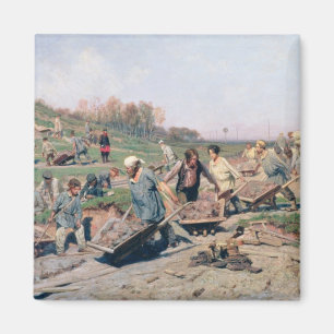 Íman Repare trabalhos na linha Railway, 1874
