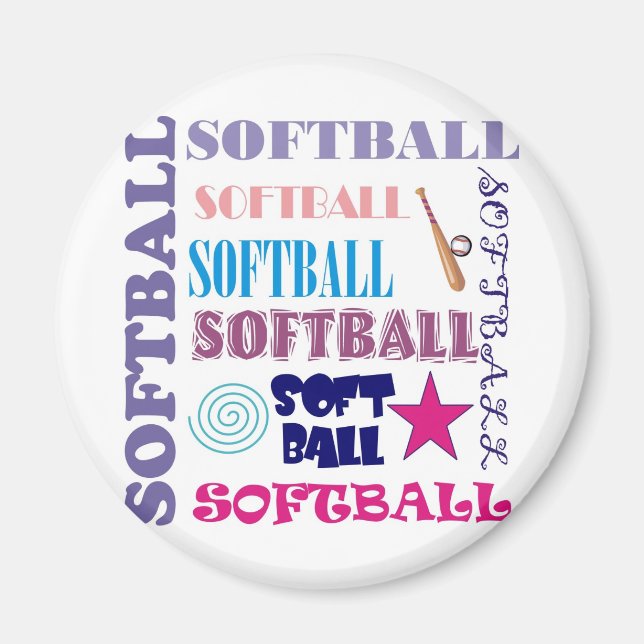 Íman Repetição de Softball (Frente)