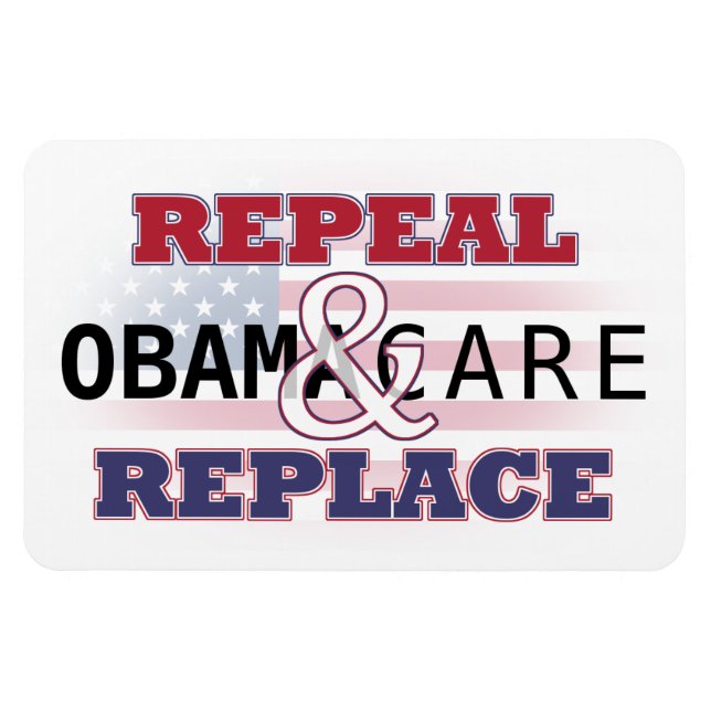 Íman Repetir e substituir o ímã Obamacare (Horizontal)
