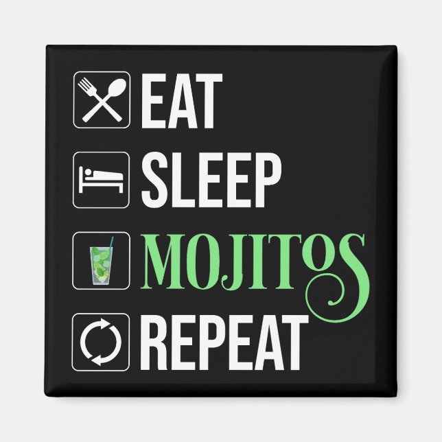 Íman Repetir Mojitos de Sono (Frente)