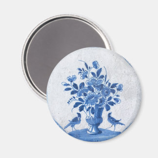 Íman Réplica Vintage Francês País Chic Azul Delft Pap