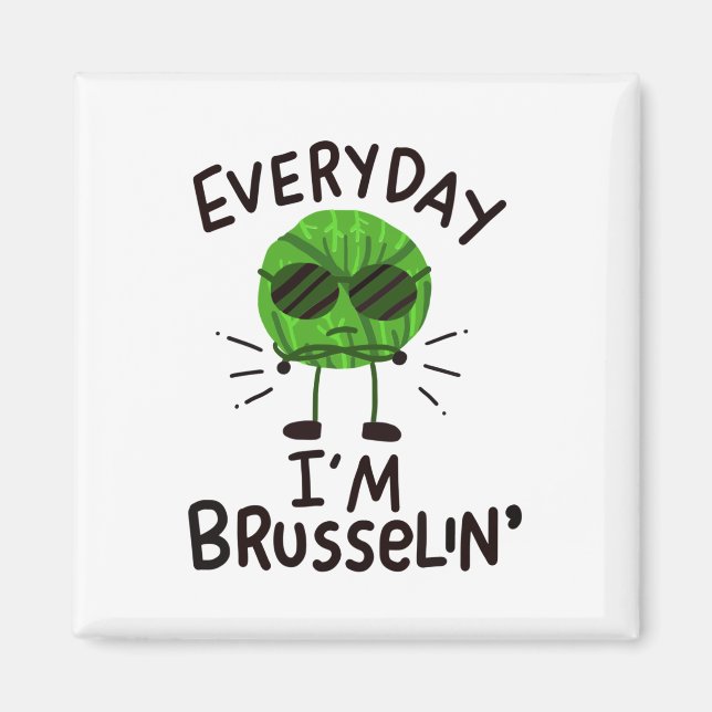 Íman Repolho de Bruxelas Vegano (Frente)