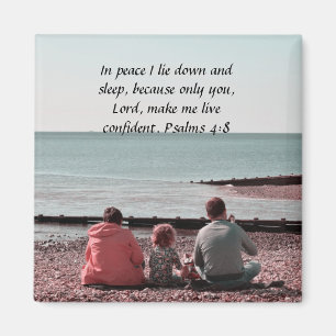 Íman Repouso pacífico - Design Inspiracional Psalm 4:8