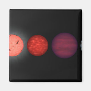 Íman Representação de artista comparando anãs marrons