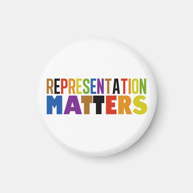 Íman Representação Importa Arco-íris Diversidade LGBTQ (Frente)