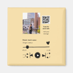 Íman Reprodutor de música personalizado casal amor q r