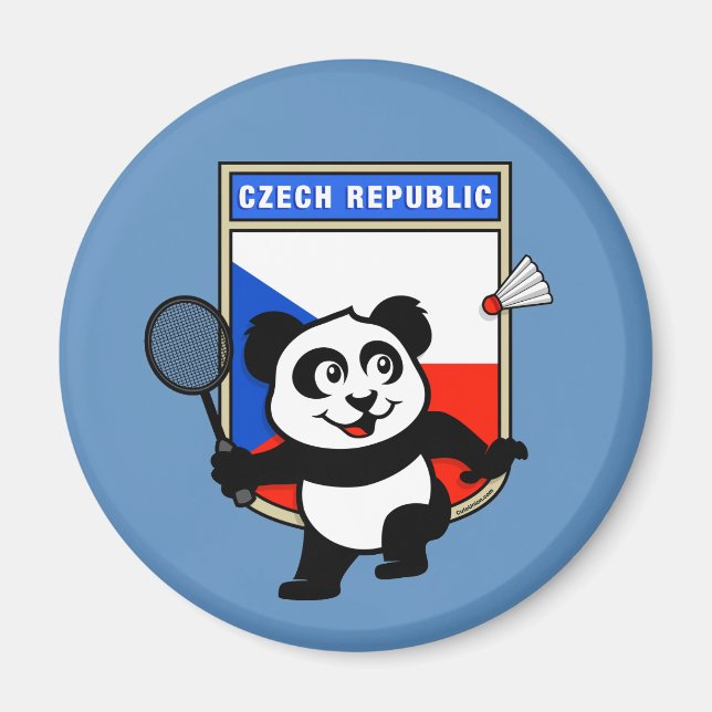 Íman República Checa Badminton Panda (Frente)