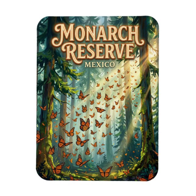 Íman Reserva da Borboleta Monarca México (Vertical)
