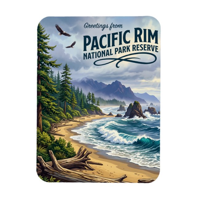Íman Reserva do Parque Nacional Pacific Rim Canadá (Vertical)