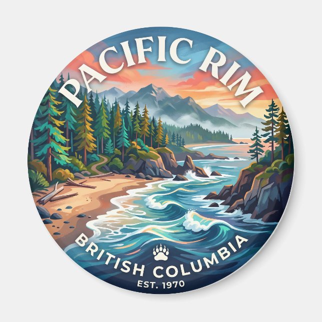 Íman Reserva do Parque Nacional Pacific Rim Canadá (Frente)