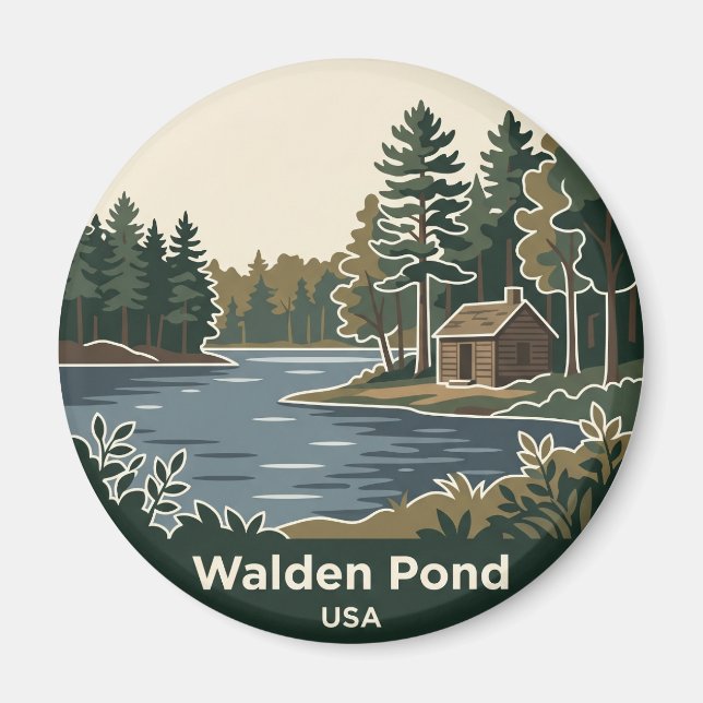 Íman Reserva Estadual de Walden Pond EUA (Frente)
