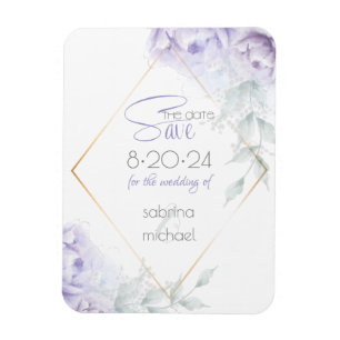 Íman Reserve a Data  Peões de Lilac Aquarela Pálidas