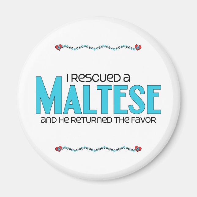 Íman Resgatei um maltês (Cachorro masculino) (Frente)