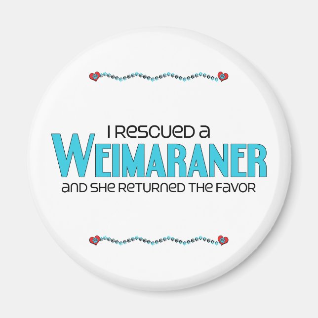Íman Resgatei um Weimaraner (Cachorro feminino) (Frente)