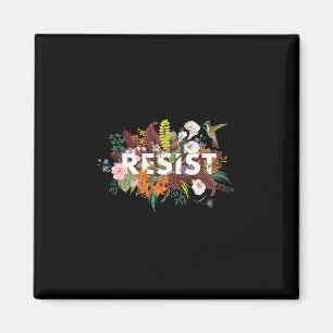 Íman Resist Floral Anti Trump Protesto Político 1