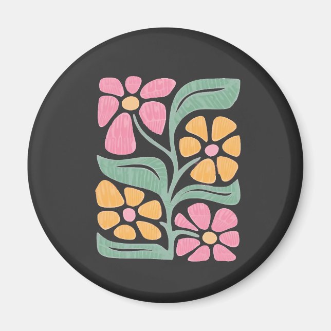 Íman RESIST: Protesto Político Anti-Trump Floral (Frente)