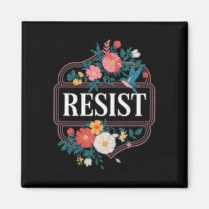 Íman Resista Floral Protesto Trump Anti Trump 4