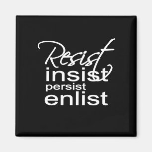 Íman Resista insistem persistem recrutam a mantra de