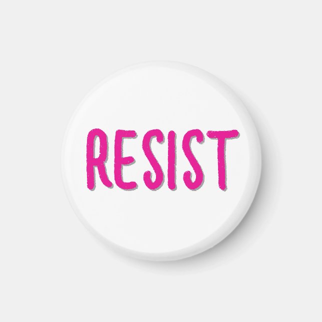 Íman Resista Resistência Rosa (Frente)