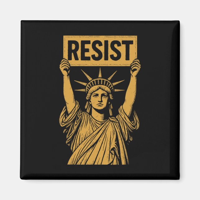 Íman Resistência À Estátua Da Liberdade Rebelde Protest (Frente)