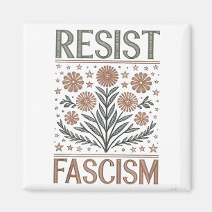 Íman Resistência ao fascismo Transgênero Floral LGBTQ A