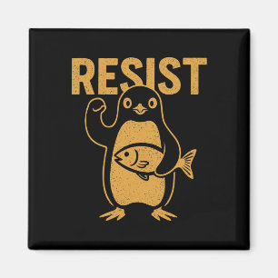 Íman Resistência ao Rebel Penguin Protesto Contra Tarif