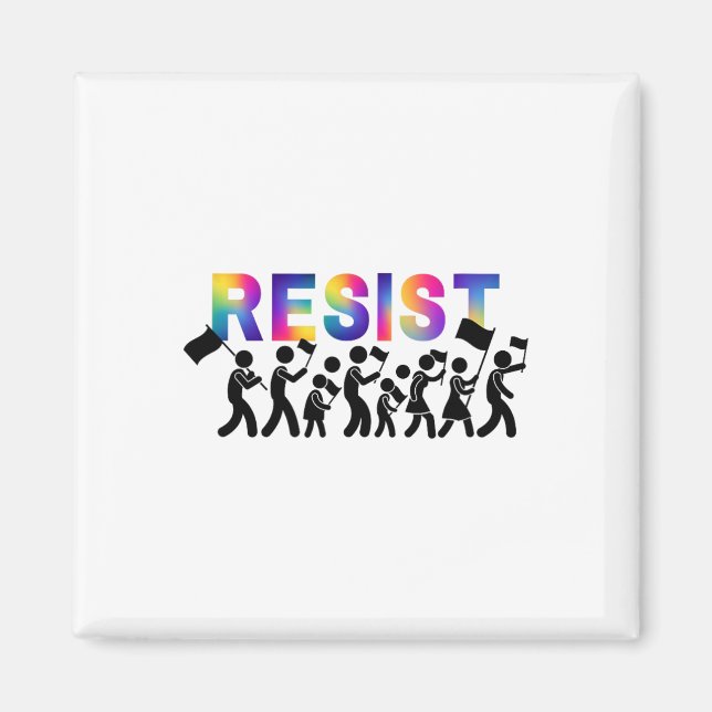 Íman Resistência Resistência Arco-Íris Marcha Mãos De P (Frente)