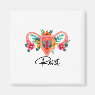 Íman Resistência Uterus Floral Pro Escolha Direitos de