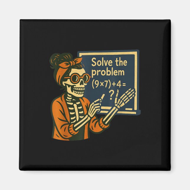 Íman Resolva O Problema 9x7+4 67 Meme Seis Sete Esquele (Frente)