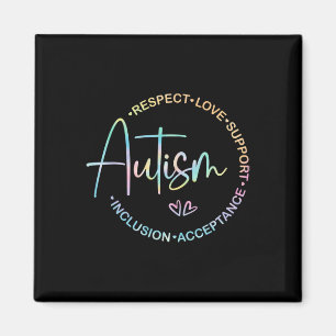 Íman Respeitar o amor apoiar a consciência do autismo M