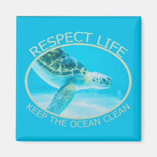 Íman Respeite a vida, mantenha o oceano limpo
