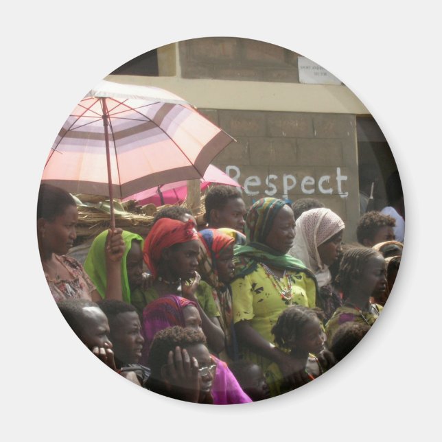 Íman Respeite Mulheres Etiópia Magnet (Frente)