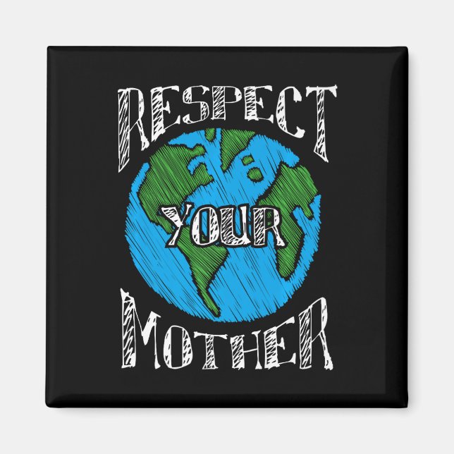 Íman Respeite o Dia da Mãe Terra Planeta Alterações Cli (Frente)