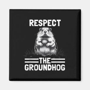 Íman Respeite O Dia De Marmota Da Celebração Do Groundh