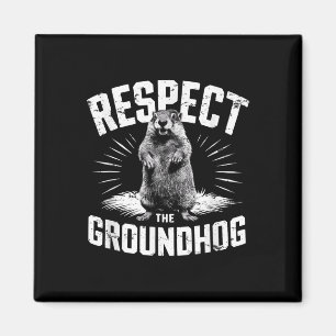 Íman Respeite o Groundhog Dia do Ground Hog Woodchuck W