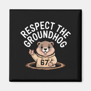 Íman Respeite O Groundhog Engraçado 67 Meme Seis Sete G