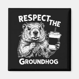 Íman Respeite O Groundhog Engraçado Dia Do Ground Hog M