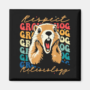 Íman Respeite O Groundhog Engraçado Woodchuck Homens Mu